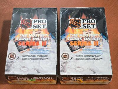 (2) FACTORY SEALED 1990 NHL Pro Set - Hottest Cards on Ice - Series II