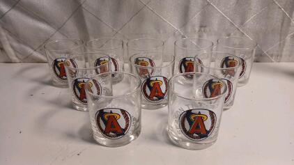 (10) Vintage LA Angels MLB "Season Ticket Holder" Old Fashioned Glasses