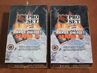 (2) FACTORY SEALED 1990 NHL Pro Set - Hottest Cards on Ice - Series II