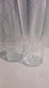 (1) Set Of 4 Mikasa Park Ave Double Old Fashioned Vintage Blown Glasses