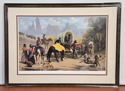 Vintage Limited-Edition Art Print "Going on a Visit" by R. Brownell McGrew - 27&frac34;" x 37&frac34;"