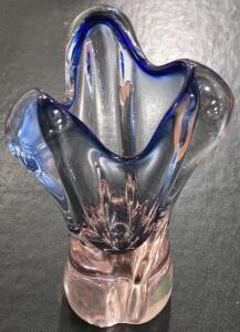 Vintage Josef Hospodka Handblown Art Glass Vase for Chřibsk&aacute; Glassworks - 8"H