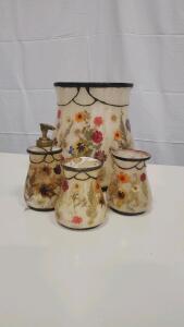 4 Piece Vintage Bathroom Decor