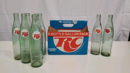 8 Vintage RC Cola Bottles