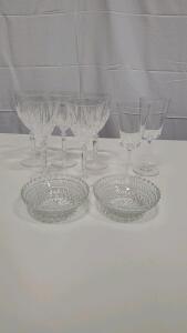 Assorted Crystal Glassware And Dishware