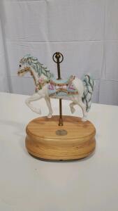 Bradley's Collectibles Porcelain Carousel Horse Figurine, Numbered 51/1000