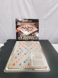 Milton Bradley Scrabble Deluxe Edition Board Game, Rotating Board