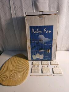 Palm Fan Ceiling Blade Covers, Model: Palm Fan, 15"/19" & (3) Mother of Pearl 4 Piece Caviar Knife Set