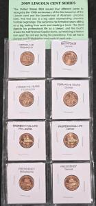 (8) 2009 Lincoln Cent Series Pennies