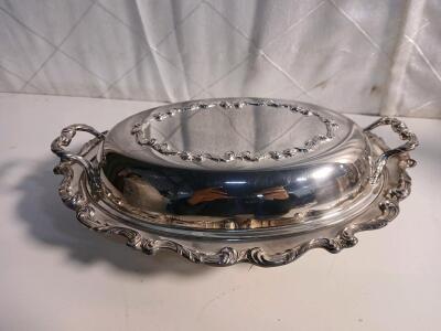 Vintage Wallace Silverplated Serving Dish W/ Lid