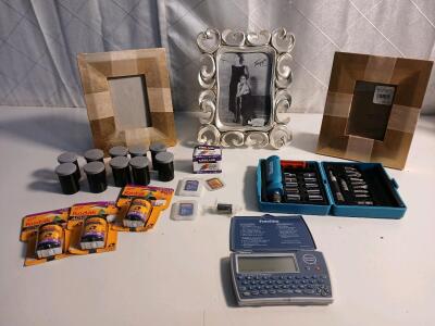 (1) Makita Screwdriver Bit And Socket Set (3) Roll Of Koadk Advantix 200 Speed APS Color Print Film (3) Picture Frames (3 1/2"x5", 5"x7") & More