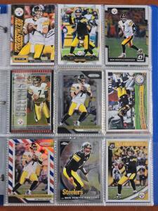 Binder of Stars & HoF Pittsburgh Steelers NFL Cards: Ben Roethlisberger, Jerome Bettis & More!