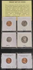 (4) Proof Set of Coins & (2) Brilliant Uncirculated Old Wheat Cents