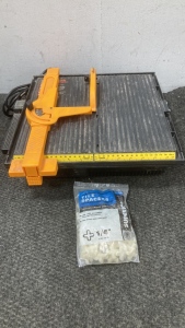 Tile cutter and 1/4” spacers