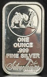 SilverTowne 1 oz .999 Fine Silver Bar, Prospector Design