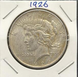 1926 Peace Dollar, United States Mint, 90% Silver Coin