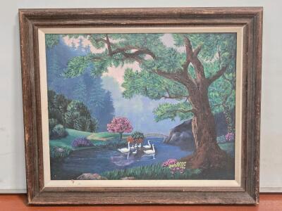 Vintage Original Oil on Canvas Painting - 20" x 24"