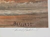 Vintage Limited-Edition Art Print "Point Dume" by Violet Parkhurst - 21" x 28" - 5