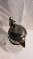 Vintage Western Germany Silverplated And Cut Crystal Wine Pitcher - 5
