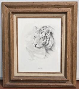 Vintage Limited-Edition Art Print "Siberian Tiger" by Charles Frac&eacute; - 18" x 21"