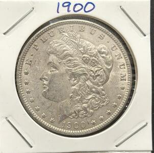 1900 Morgan Silver Dollar, 90% Silver, Philadelphia Mint