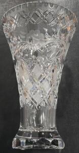 Vintage Hand-Cut Waterford Crystal Glendon Vase - 12"H