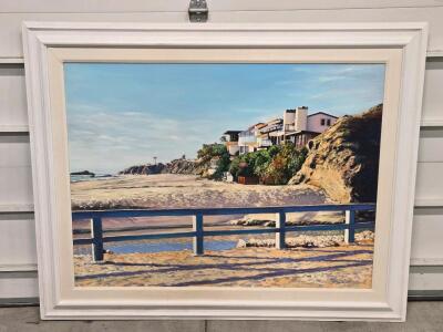 1992 Large Original Oil on Canvas Painting "Aliso Rock" by Tom Swimm - 59" x 47"