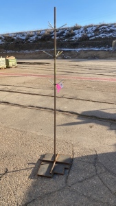 7ft Industrial Scrap Metal Coat Tree