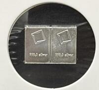 (2) Valcambi Suisse 1g Silver Bars, 999.0 Purity, Switzerland - 3