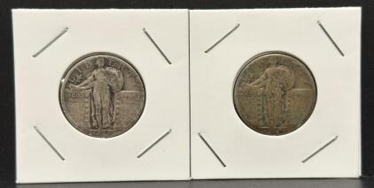 (2) Standing Liberty Quarters, United States, 90% Silver, 1916-1930