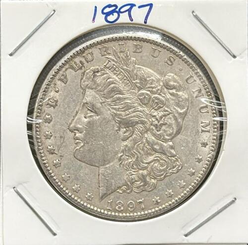 1897 Morgan Silver Dollar Coin, United States, 90% Silver