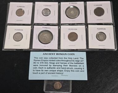 (9) Foreign Coins: Ancient Roman, Argentina, Russian & More!