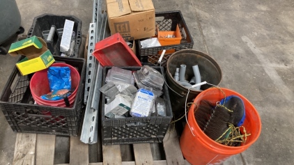 Plastic covers, pvc pipping, box of nails and more