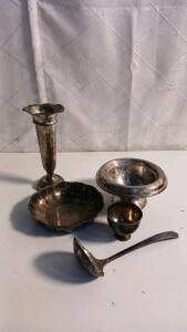 Vintage Silver-Plated Serving Dish W/ Lid & Vintage Silver-Plated Serving Tray