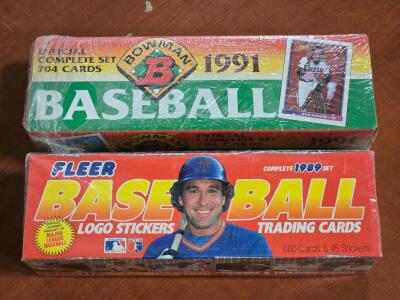 (2) FACTORY SEALED MLB Card Boxes - 1989 Fleer & 1991 Bowman