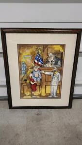 Framed Art Print by George Arionas, Cartoon Illustration, 24x30 inches