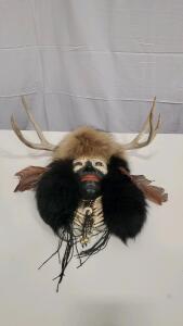 Native American-Inspired Spirit Mask Wall Hanging