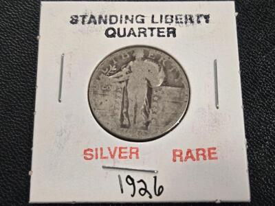 RARE 1926 Silver Standing Liberty Quarter