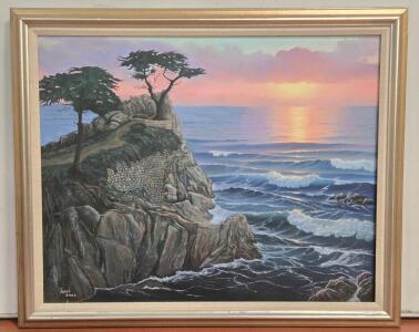 Vintage Original Oil on Canvas Painting by Joyce Ames - 28" x 34"