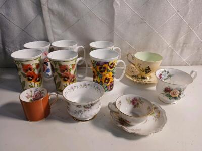 (11) Assorted Mugs And Tea Cups