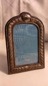 Vintage Sterling England Ornate Fluted Design Picture Frame -(7"x3/4"x5 1/8")