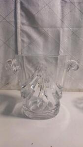 Vintage Cut Crystal Champagne Ice Bucket -8.5"H