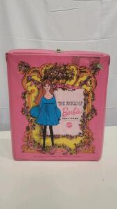 Vintage Mattel Barbie Doll Carrying Case, 1960s, Pink with Interior Compartments