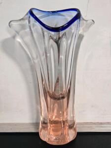 Vintage Josef Hospodka Handblown Art Glass Vase for Chřibsk&aacute; Glassworks - 12"H