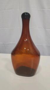 Paul Masson Vintage Amber Glass Wine Bottle, 1970, 4-70 Serial
