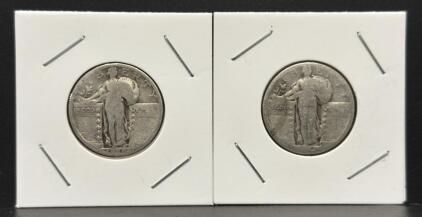 Standing Liberty Quarter Coins, United States Mint, 1916-1930, 90% Silver