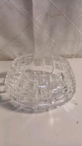 Vintage Waterford Crystal Concave Cut 7" Salad Bowl