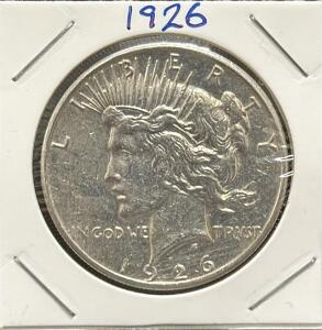 1926 United States Peace Dollar Silver Coin, Liberty Head, Eagle Design