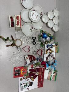 Vintage Royal Rose or Moss Rose fine china dinnerware/variety of Christmas decorations and crafting supplies