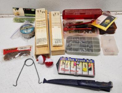 Assorted Fishing Supplies And Bait